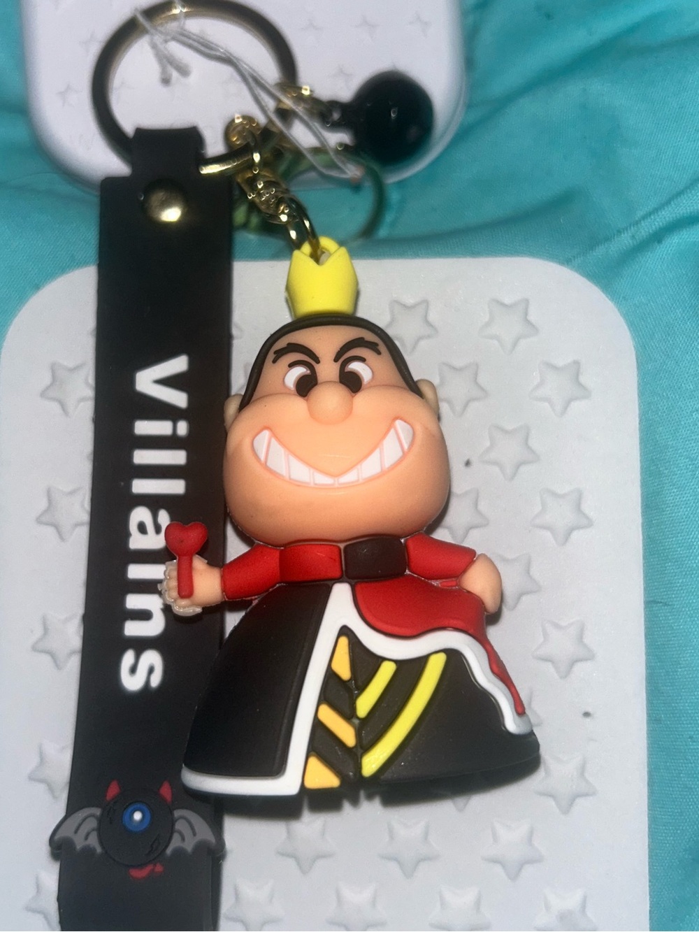 Villains Evil Queen Keychain - Red, Black, Yellow